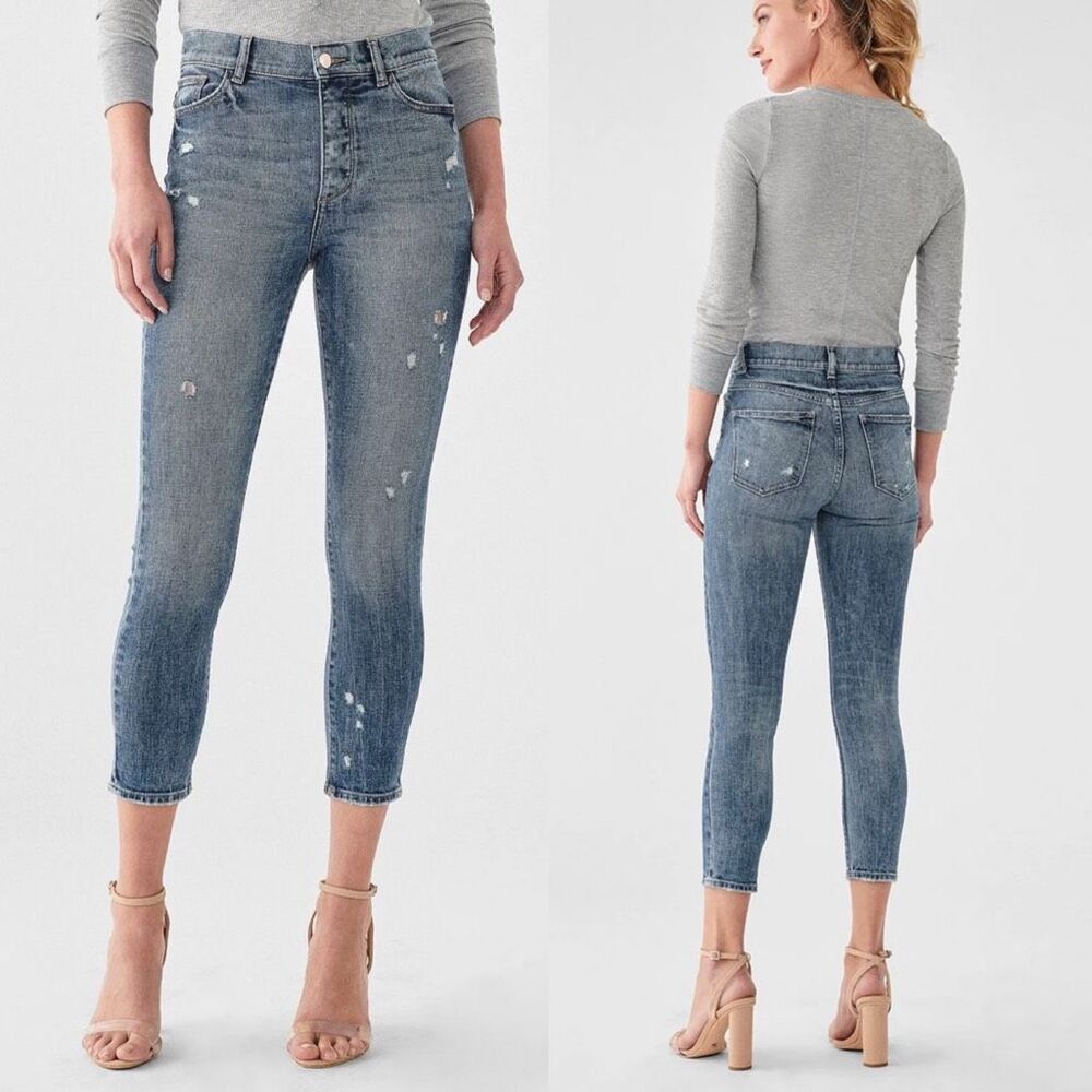DL1961 $199 Farrow Crop High Rise Skinny Jeans in Tacoma blue Women’s 29 NEW